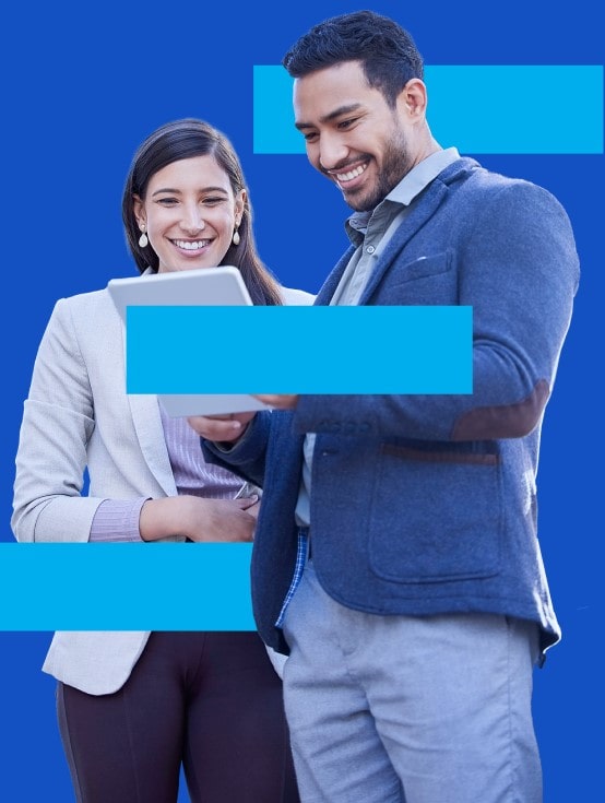 Two people chatting