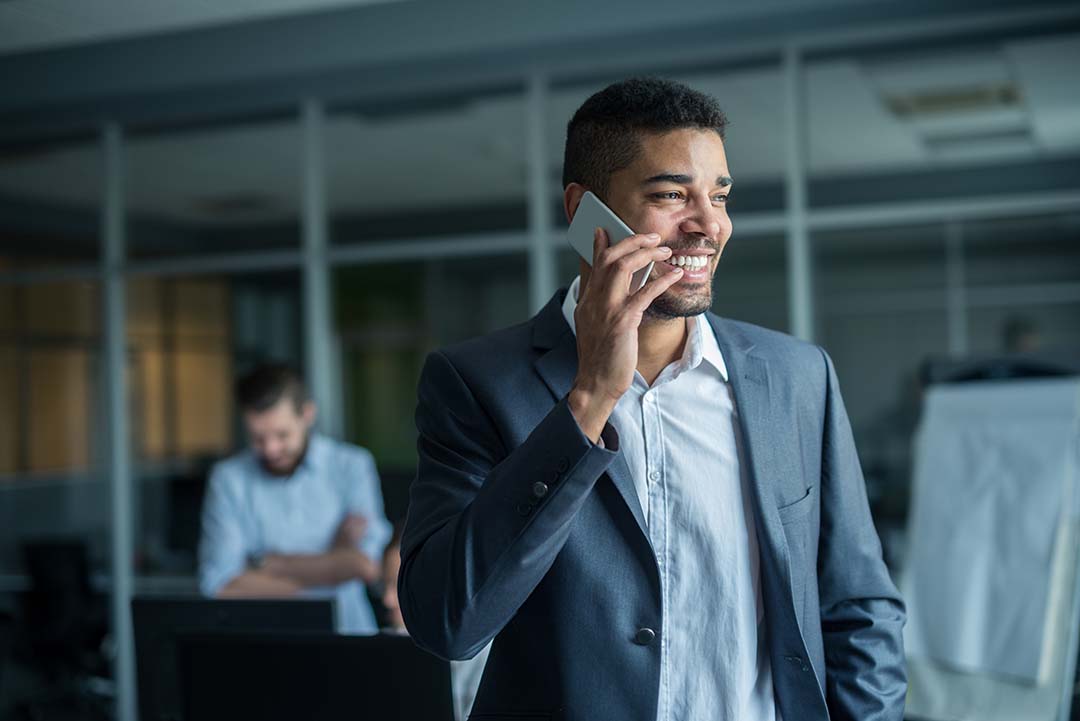 Businessman making a call on their phone