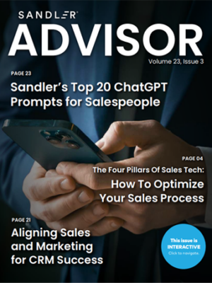 Volume 23 Issue 3 Sandler Advisor Cover