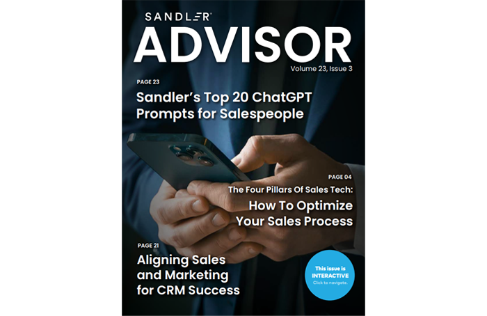Volume 23 Issue 3 Sandler Advisor Cover